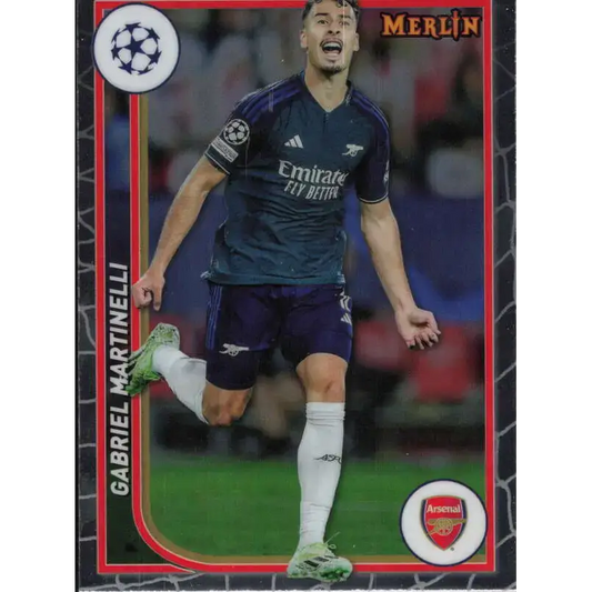 2023-24 Topps Merlin UEFA #10 Gabriel Martinelli EX Excellent Arsenal FC Soccer Card - Soccer Card Single