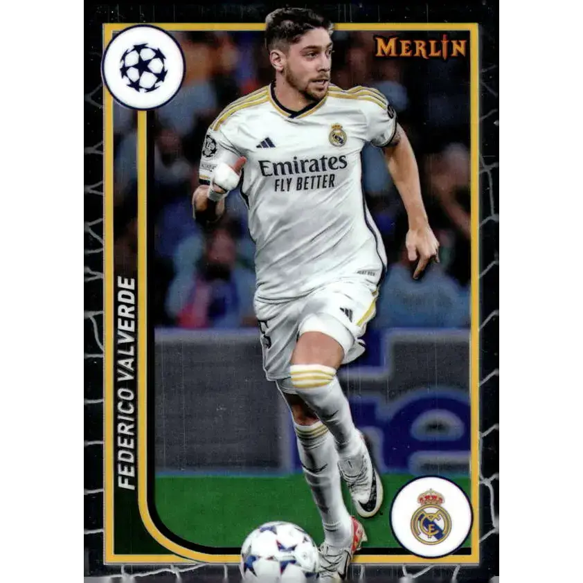 2023-24 Topps Merlin UEFA #107 Federico Valverde EX Excellent Real Madrid C.F. Soccer Card - Soccer Card Single