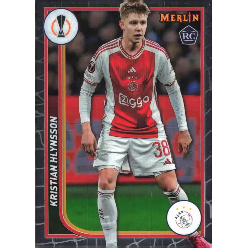 2023-24 Topps Merlin UEFA #109 Kristian Hlynsson EX Excellent RC Rookie AFC Ajax Soccer Card - Soccer Card Single