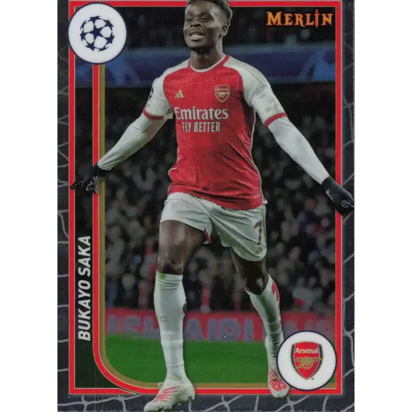 2023-24 Topps Merlin UEFA #11 Bukayo Saka EX Excellent Arsenal FC Soccer Card