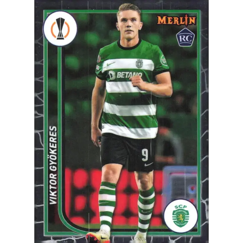2023-24 Topps Merlin UEFA #113 Viktor Gyokeres EX Excellent RC Rookie Sporting Clube de Portugal Soccer Card - Soccer