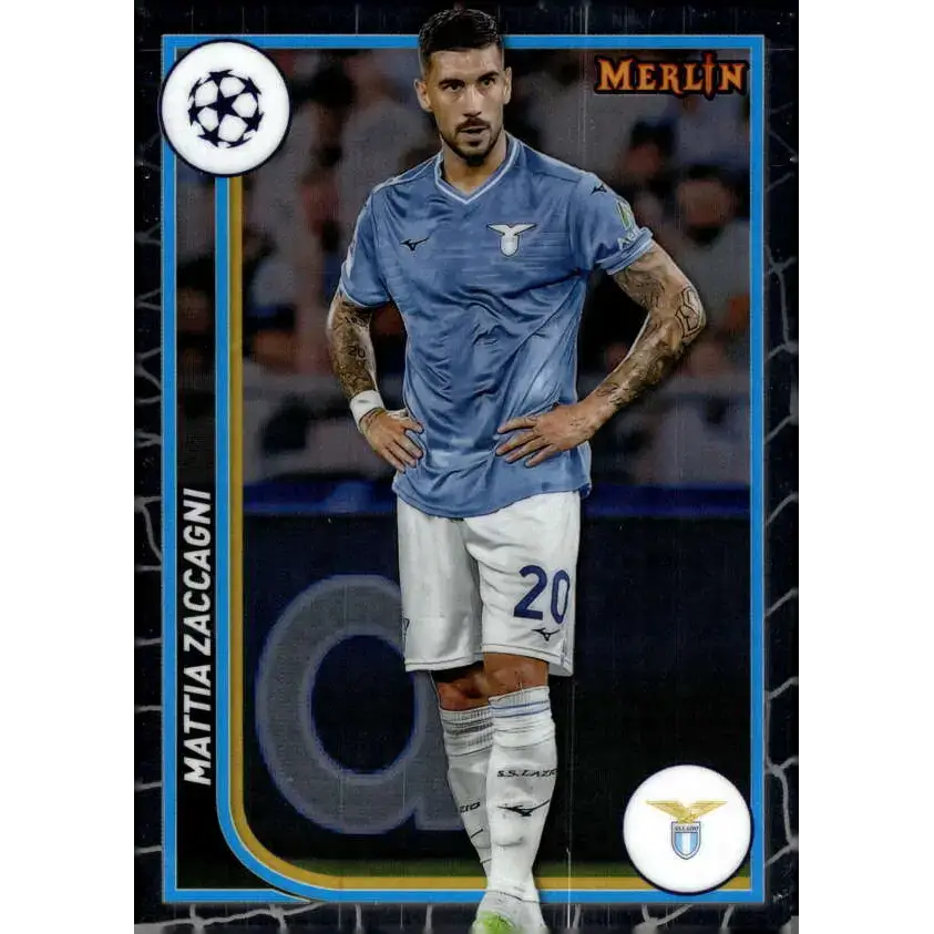 2023-24 Topps Merlin UEFA #118 Mattia Zaccagni EX Excellent SS Lazio Soccer Card - Soccer Card Single