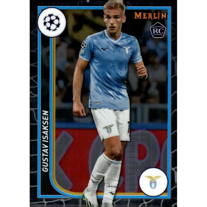 2023-24 Topps Merlin UEFA #121 Gustav Isaksen EX Excellent RC Rookie SS Lazio Soccer Card - Soccer Card Single