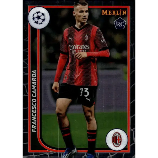 2023-24 Topps Merlin UEFA #122 Francesco Camarda EX Excellent RC Rookie AC Milan Soccer Card - Soccer Card Single