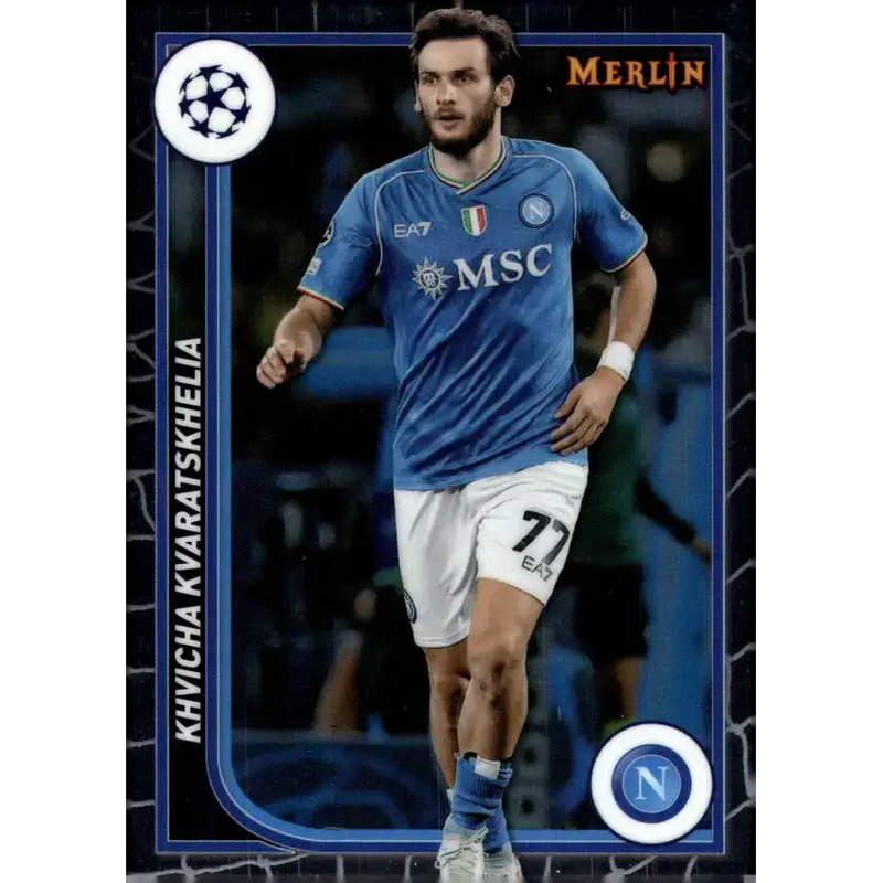 2023-24 Topps Merlin UEFA #123 Khvicha Kvaratskhelia EX Excellent SSC Napoli Soccer Card - Soccer Card Single