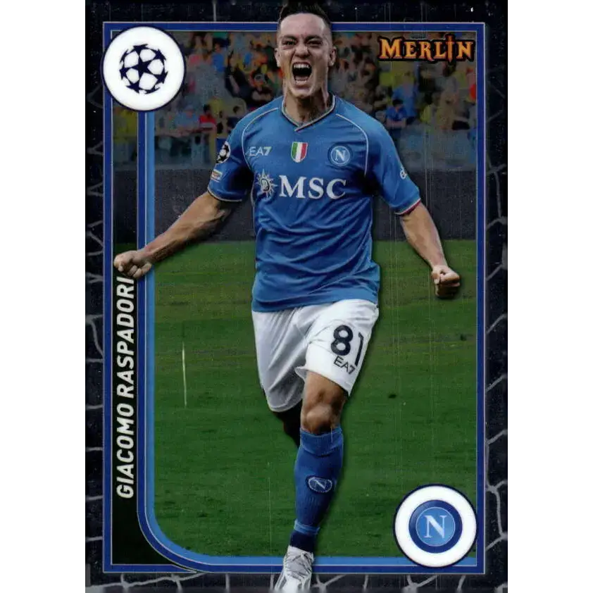 2023-24 Topps Merlin UEFA #125 Giacomo Raspadori EX Excellent SSC Napoli Soccer Card