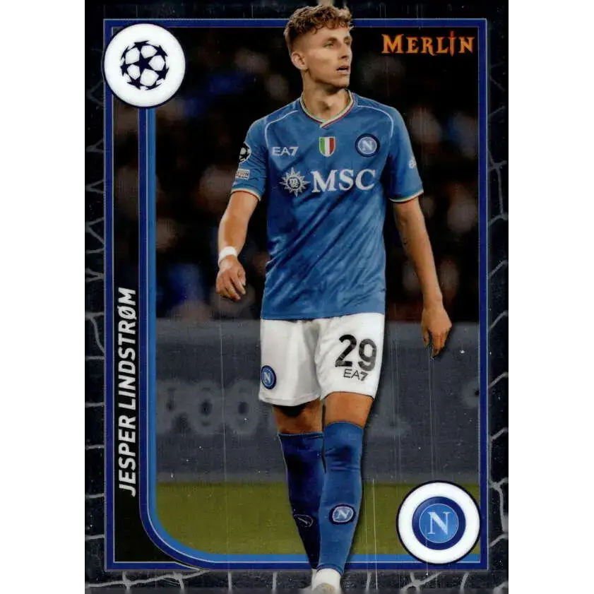 2023-24 Topps Merlin UEFA #126 Jesper Lindstrom EX Excellent SSC Napoli Soccer Card - Soccer Card Single