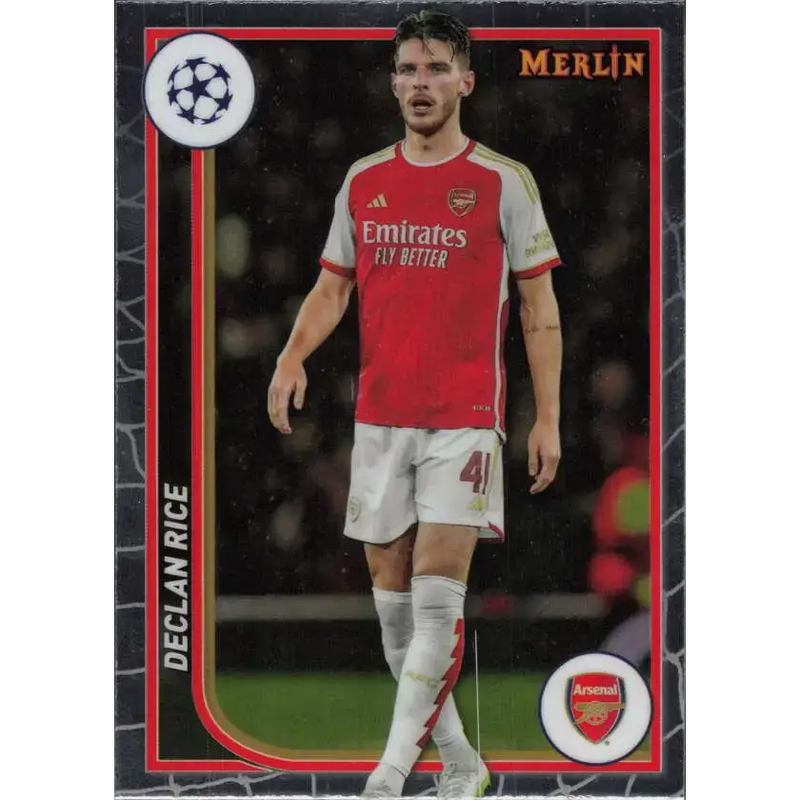 2023-24 Topps Merlin UEFA #13 Declan Rice EX Excellent Arsenal FC Soccer Card - Soccer Card Single