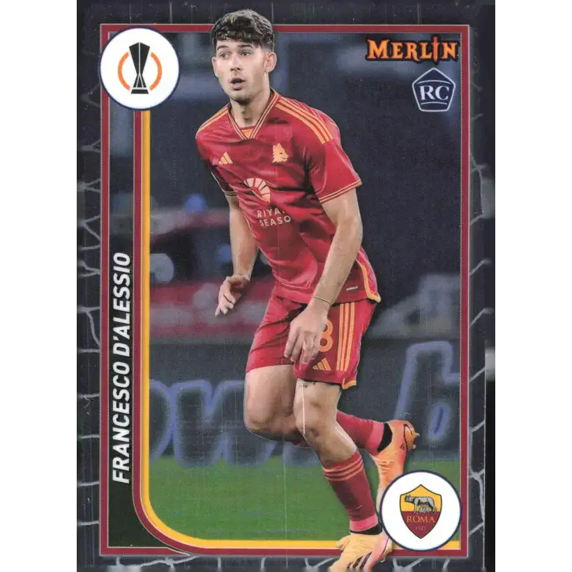 2023-24 Topps Merlin UEFA #134 Francesco D’alessio EX Excellent RC Rookie AS Roma Soccer Card - Soccer Card Single