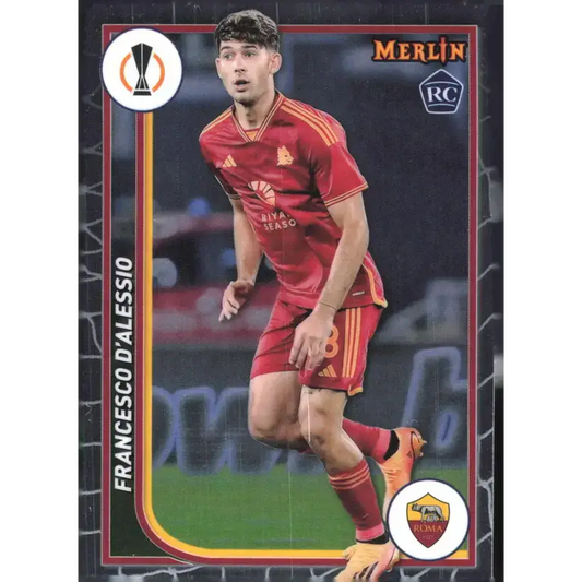 2023-24 Topps Merlin UEFA #134 Francesco D’alessio EX Excellent RC Rookie AS Roma Soccer Card - Soccer Card Single