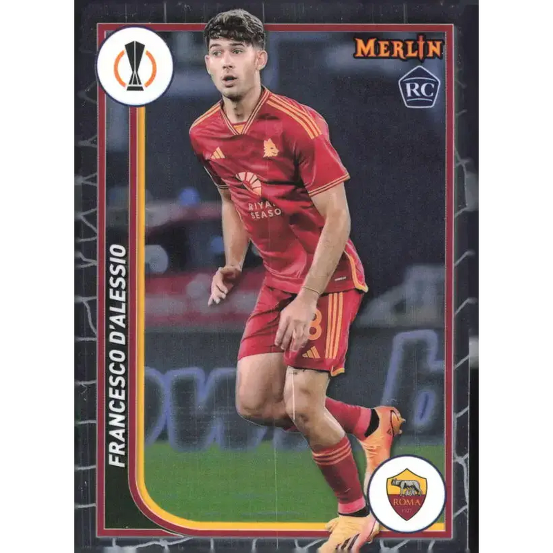 2023-24 Topps Merlin UEFA #134 Francesco D’alessio EX Excellent RC Rookie AS Roma Soccer Card - Soccer Card Single