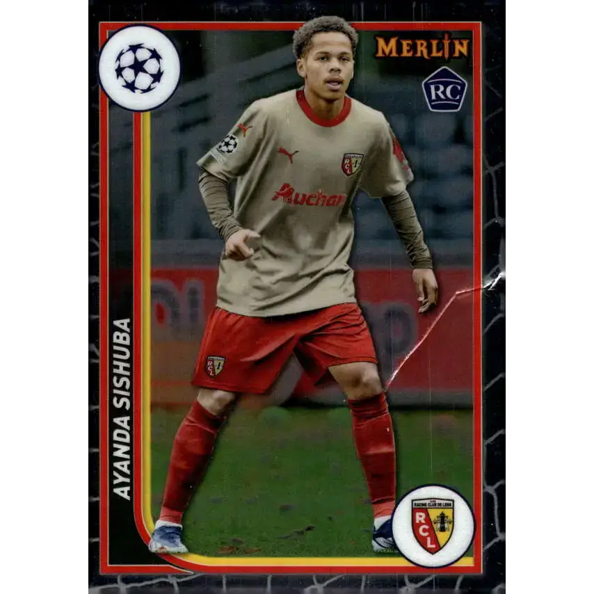 2023-24 Topps Merlin UEFA #136 Ayanda Sishuba EX Excellent RC Rookie RC Lens Soccer Card - Soccer Card Single