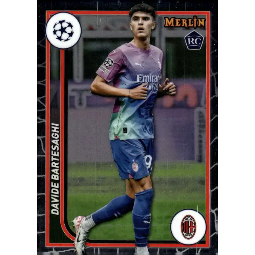 2023-24 Topps Merlin UEFA #139 Davide Bartesaghi EX Excellent RC Rookie AC Milan Soccer Card - Soccer Card Single