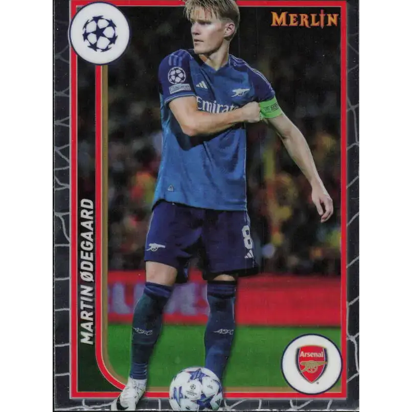 2023-24 Topps Merlin UEFA #14 Martin Odegaard EX Excellent Arsenal FC Soccer Card - Soccer Card Single