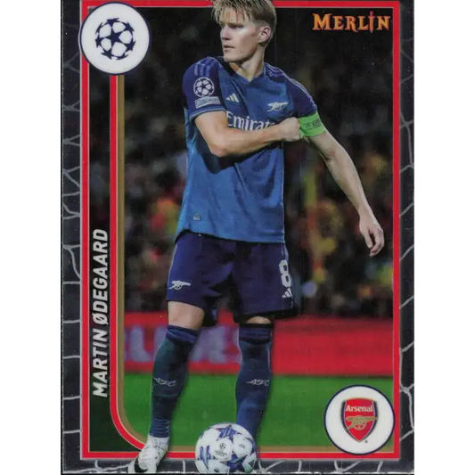 2023-24 Topps Merlin UEFA #14 Martin Odegaard EX Excellent Arsenal FC Soccer Card - Soccer Card Single
