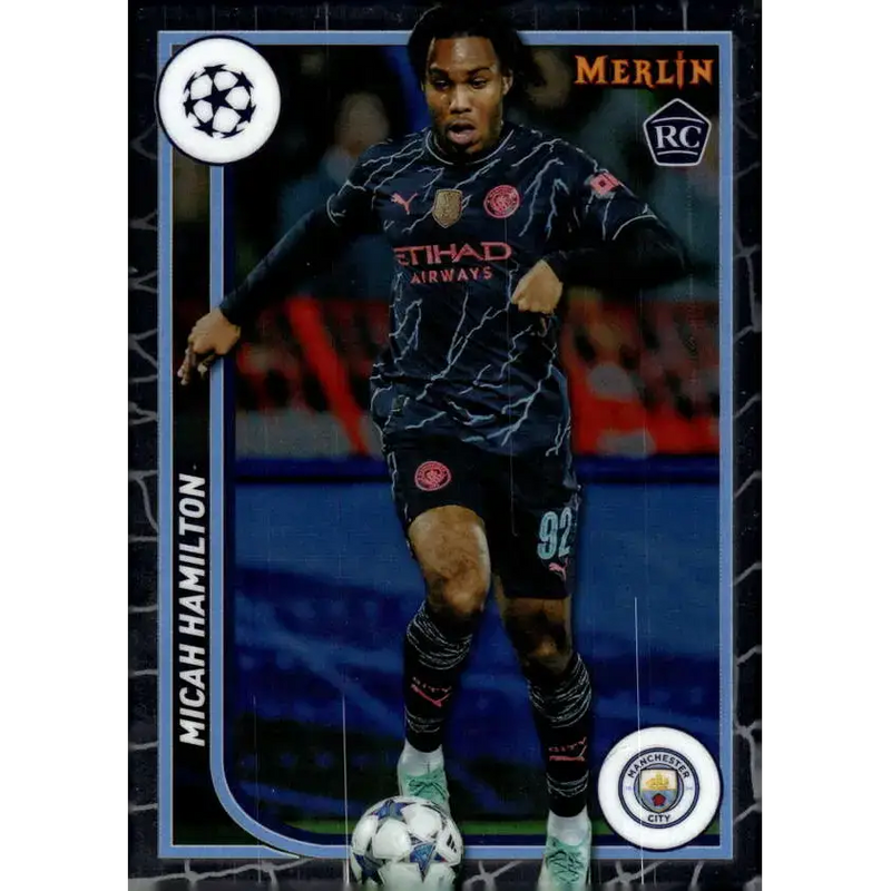2023-24 Topps Merlin UEFA #140 Micah Hamilton EX Excellent RC Rookie Manchester City Soccer Card - Soccer Card Single