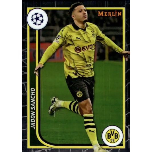 2023-24 Topps Merlin UEFA #143 Jadon Sancho EX Excellent Borussia Dortmund Soccer Card - Soccer Card Single