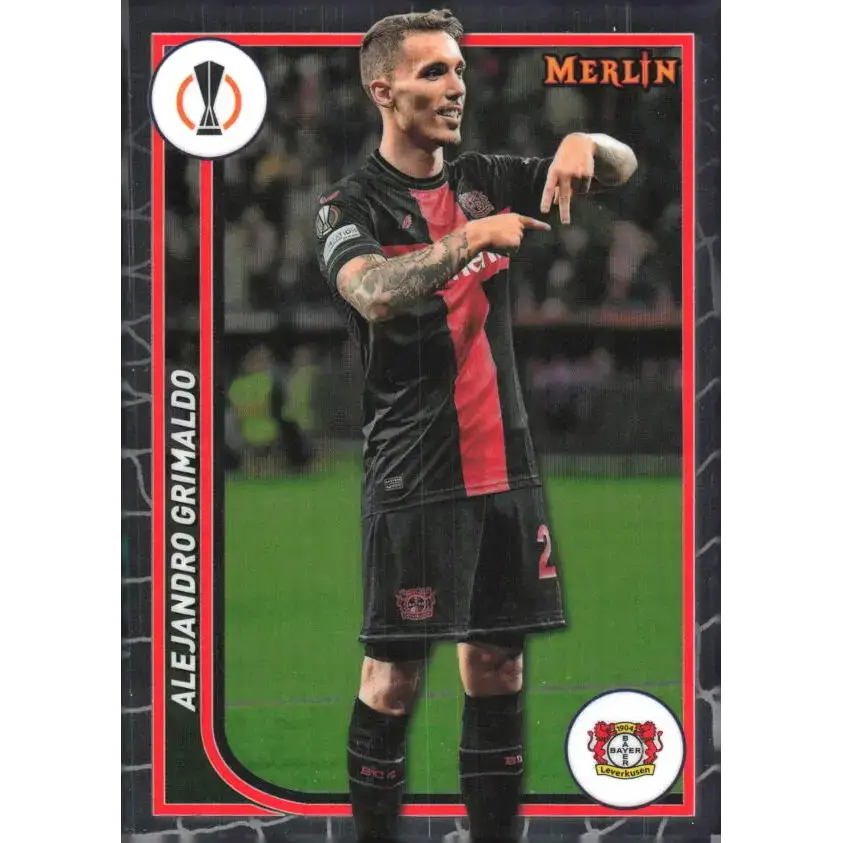 2023-24 Topps Merlin UEFA #145 Alejandro Grimaldo EX Excellent Bayer 04 Leverkusen Soccer Card - Soccer Card Single