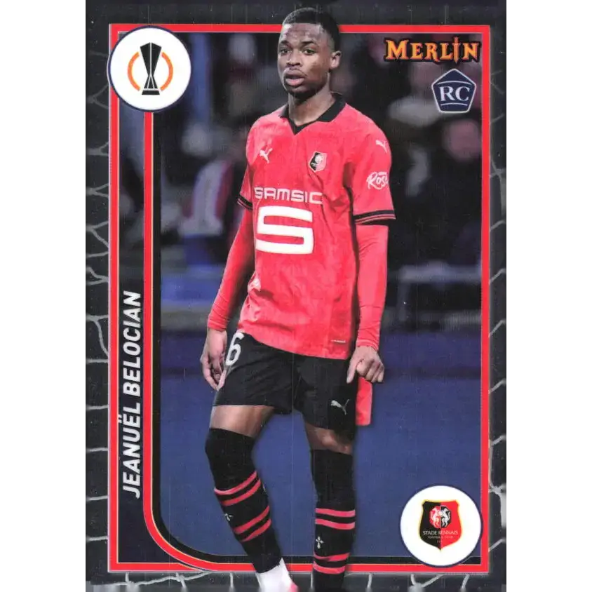 2023-24 Topps Merlin UEFA #146 Jeanuel Belocian EX Excellent RC Rookie Stade Rennais FC Soccer Card - Soccer Card Single