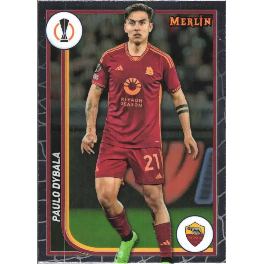 2023-24 Topps Merlin UEFA #15 Paulo Dybala EX Excellent AS Roma Soccer Card - Soccer Card Single