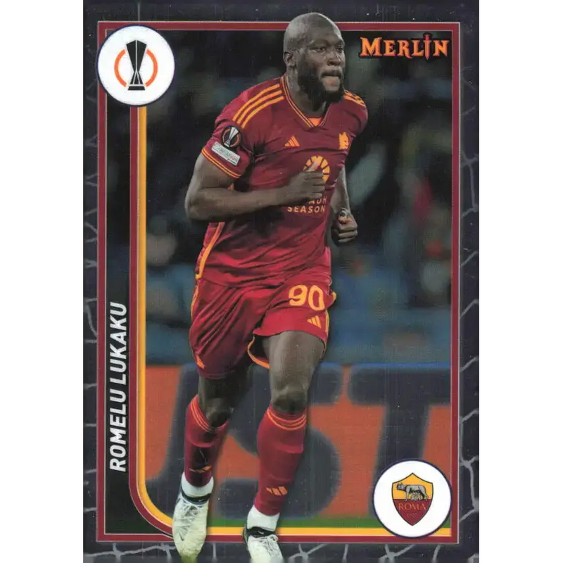 2023-24 Topps Merlin UEFA #16 Romelu Lukaku EX Excellent AS Roma Soccer Card