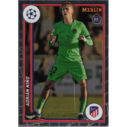 2023-24 Topps Merlin UEFA #19 Adrian Nino EX Excellent RC Rookie Atletico de Madrid Soccer Card - Soccer Card Single