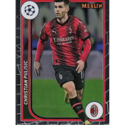 2023-24 Topps Merlin UEFA #2 Christian Pulisic EX Excellent AC Milan Soccer Card - Soccer Card Single