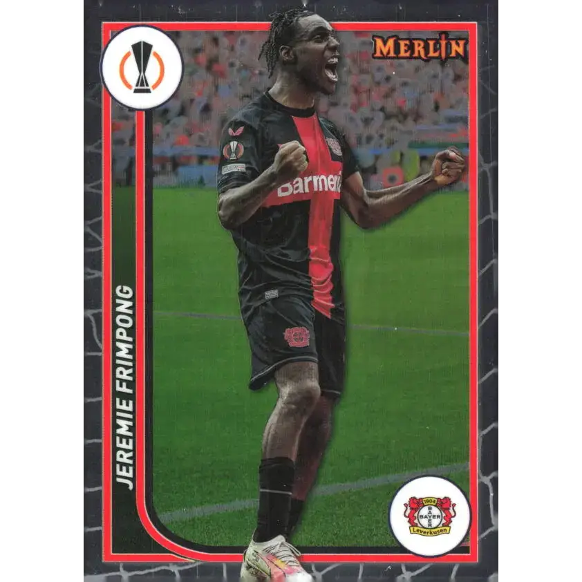 2023-24 Topps Merlin UEFA #22 Jeremie Frimpong EX Excellent Bayer 04 Leverkusen Soccer Card