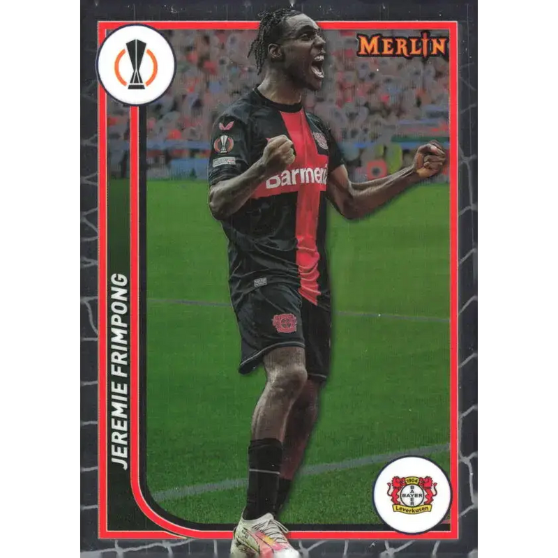 2023-24 Topps Merlin UEFA #22 Jeremie Frimpong EX Excellent Bayer 04 Leverkusen Soccer Card