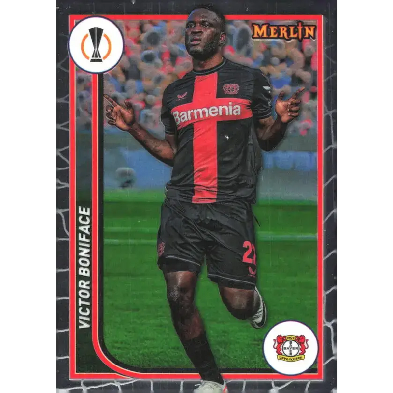 2023-24 Topps Merlin UEFA #23 Victor Boniface EX Excellent Bayer 04 Leverkusen Soccer Card - Soccer Card Single