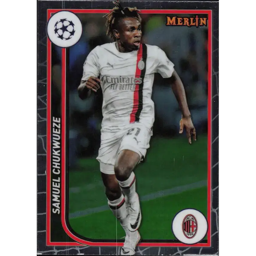 2023-24 Topps Merlin UEFA #3 Samuel Chukwueze EX Excellent AC Milan Soccer Card
