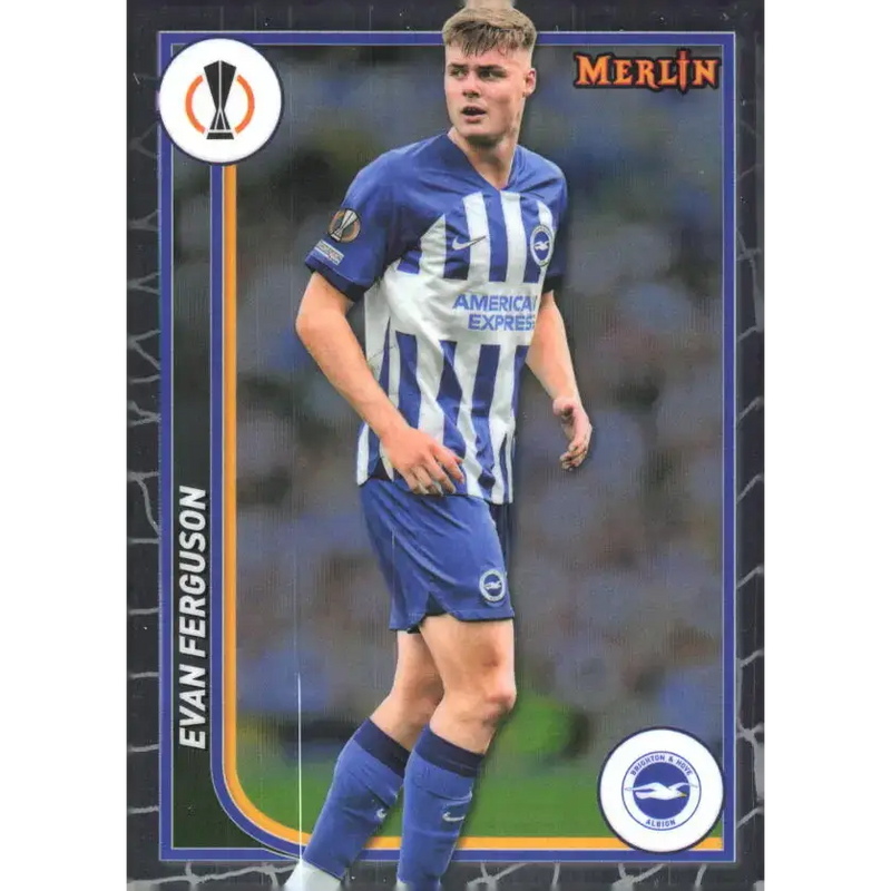 2023-24 Topps Merlin UEFA #32 Evan Ferguson EX Excellent Brighton & Hove Albion FC Soccer Card - Soccer Card Single
