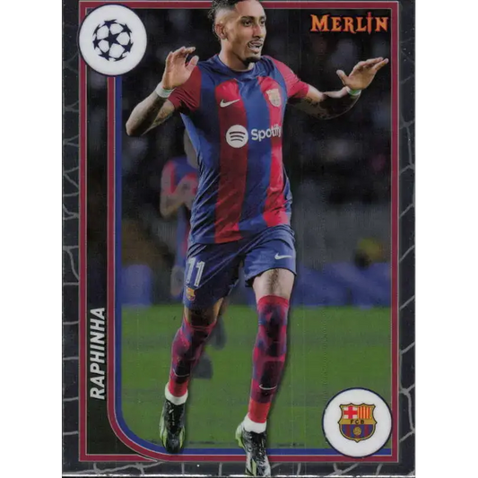 2023-24 Topps Merlin UEFA #35 Raphinha EX Excellent FC Barcelona Soccer Card - Soccer Card Single