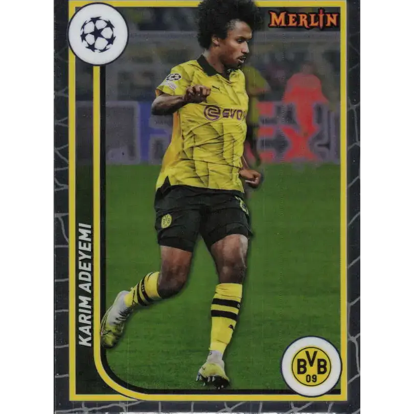 2023-24 Topps Merlin UEFA #36 Karim Adeyemi EX Excellent Borussia Dortmund Soccer Card - Soccer Card Single