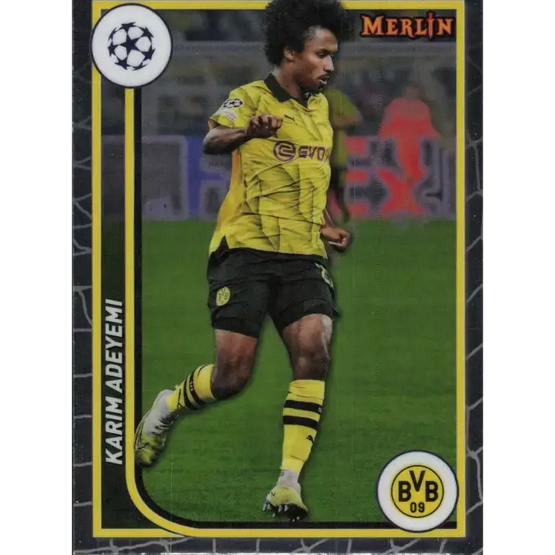 2023-24 Topps Merlin UEFA #36 Karim Adeyemi EX Excellent Borussia Dortmund Soccer Card - Soccer Card Single
