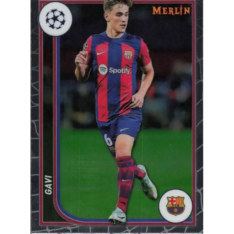 2023-24 Topps Merlin UEFA #38 Gavi EX Excellent FC Barcelona Soccer Card - Soccer Card Single