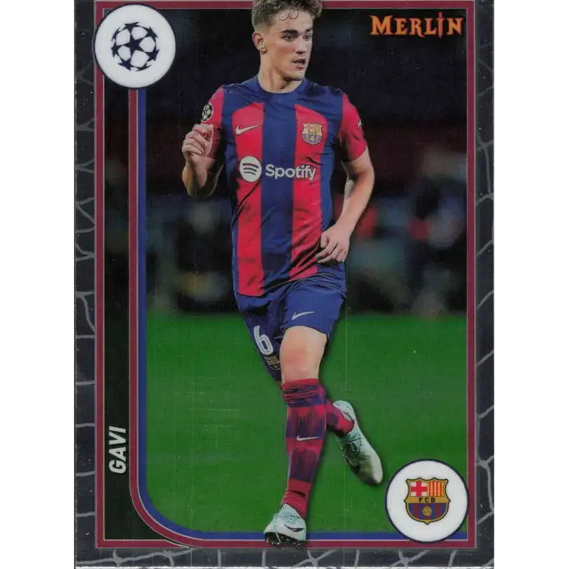 2023-24 Topps Merlin UEFA #38 Gavi EX Excellent FC Barcelona Soccer Card - Soccer Card Single