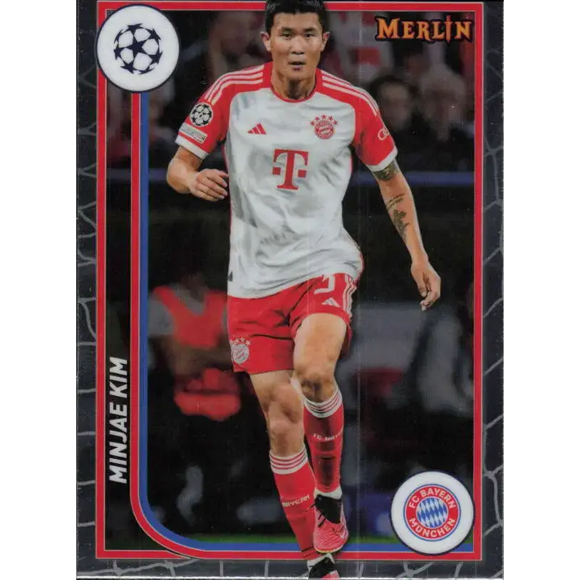 2023-24 Topps Merlin UEFA #45 Minjae Kim EX Excellent FC Bayern Munchen Soccer Card - Soccer Card Single