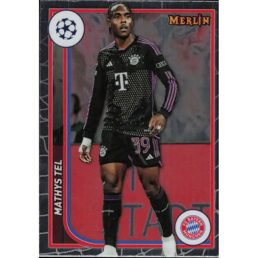 2023-24 Topps Merlin UEFA #46 Mathys Tel EX Excellent FC Bayern Munchen Soccer Card - Soccer Card Single