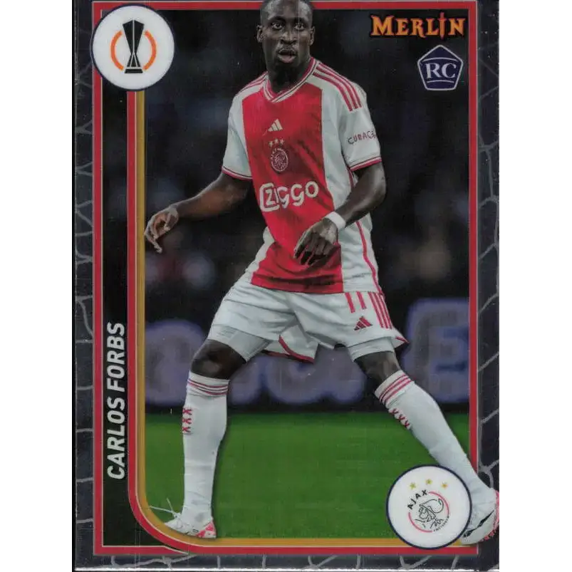 2023-24 Topps Merlin UEFA #5 Carlos Forbs EX Excellent RC Rookie AFC Ajax Soccer Card - Soccer Card Single