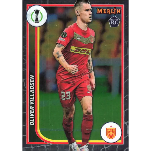 2023-24 Topps Merlin UEFA #50 Oliver Villadsen EX Excellent RC Rookie FC Nordsjaelland Soccer Card - Soccer Card Single