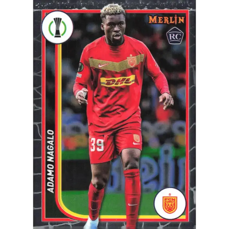 2023-24 Topps Merlin UEFA #51 Adamo Nagalo EX Excellent RC Rookie FC Nordsjaelland Soccer Card - Soccer Card Single