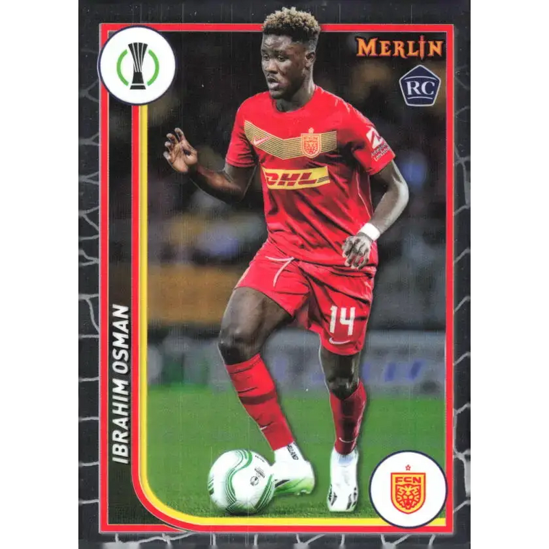 2023-24 Topps Merlin UEFA #52 Ibrahim Osman EX Excellent RC Rookie FC Nordsjaelland Soccer Card