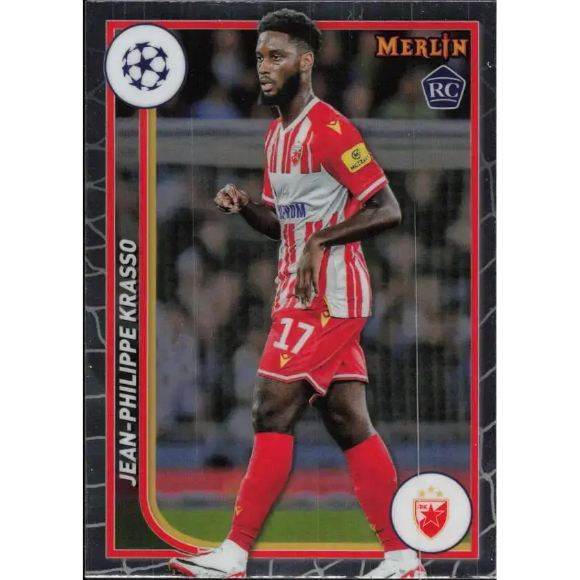 2023-24 Topps Merlin UEFA #59 Jean-Philippe Krasso EX Excellent RC Rookie FK Crvena zvezda Soccer Card - Soccer Card