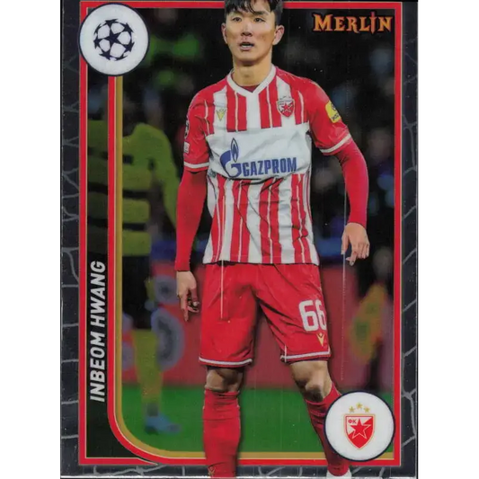 2023-24 Topps Merlin UEFA #62 Inbeom Hwang EX Excellent FK Crvena zvezda Soccer Card - Soccer Card Single