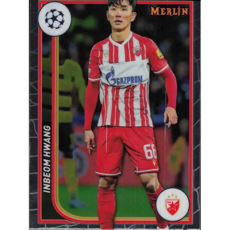 2023-24 Topps Merlin UEFA #62 Inbeom Hwang EX Excellent FK Crvena zvezda Soccer Card - Soccer Card Single