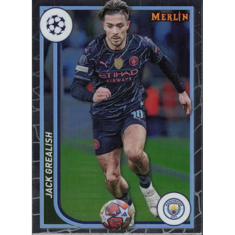2023-24 Topps Merlin UEFA #75 Jack Grealish EX Excellent Manchester City Soccer Card - Soccer Card Single