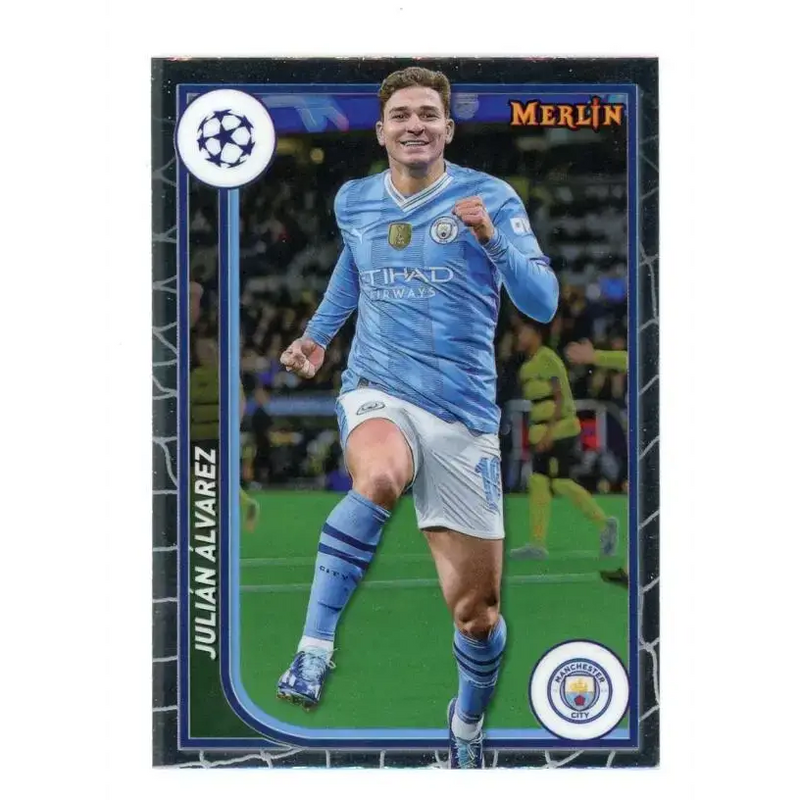 2023-24 Topps Merlin UEFA #76 Julian Alvarez EX Excellent Manchester City Soccer Card - Soccer Card Single