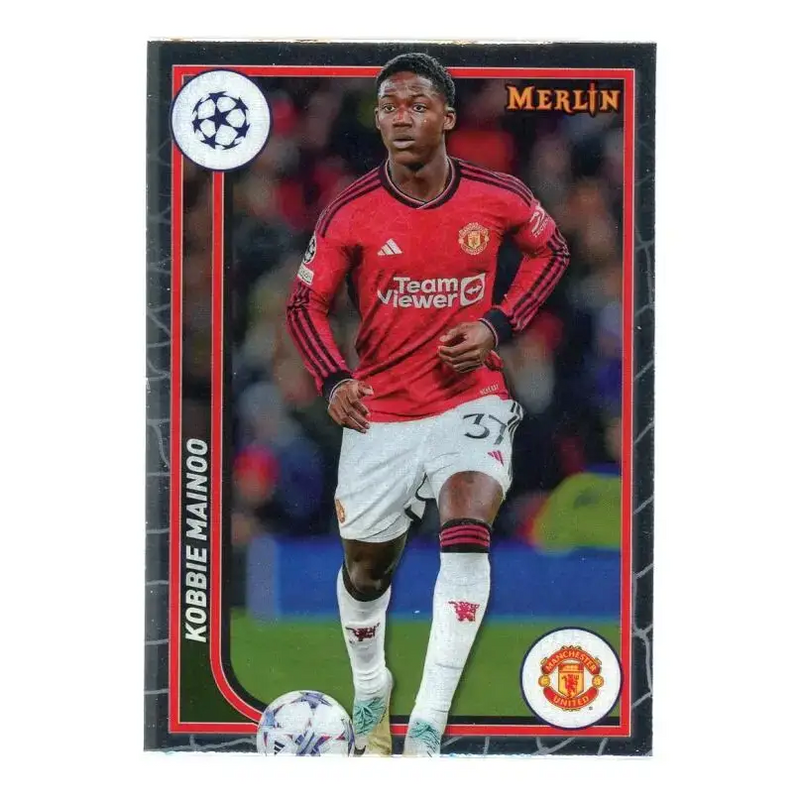 2023-24 Topps Merlin UEFA #78 Kobbie Mainoo EX Excellent Manchester United Soccer Card - Soccer Card Single
