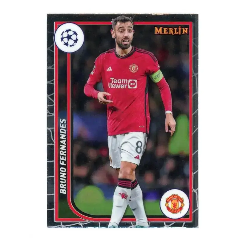 2023-24 Topps Merlin UEFA #79 Bruno Fernandes EX Excellent Manchester United Soccer Card - Soccer Card Single